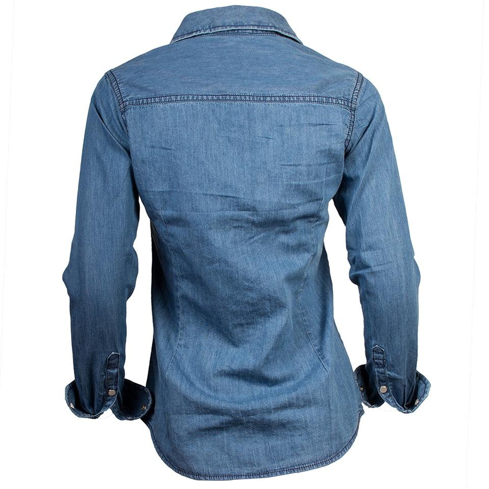 Tunic Denim No Pocket Shirt For Women - Image 4