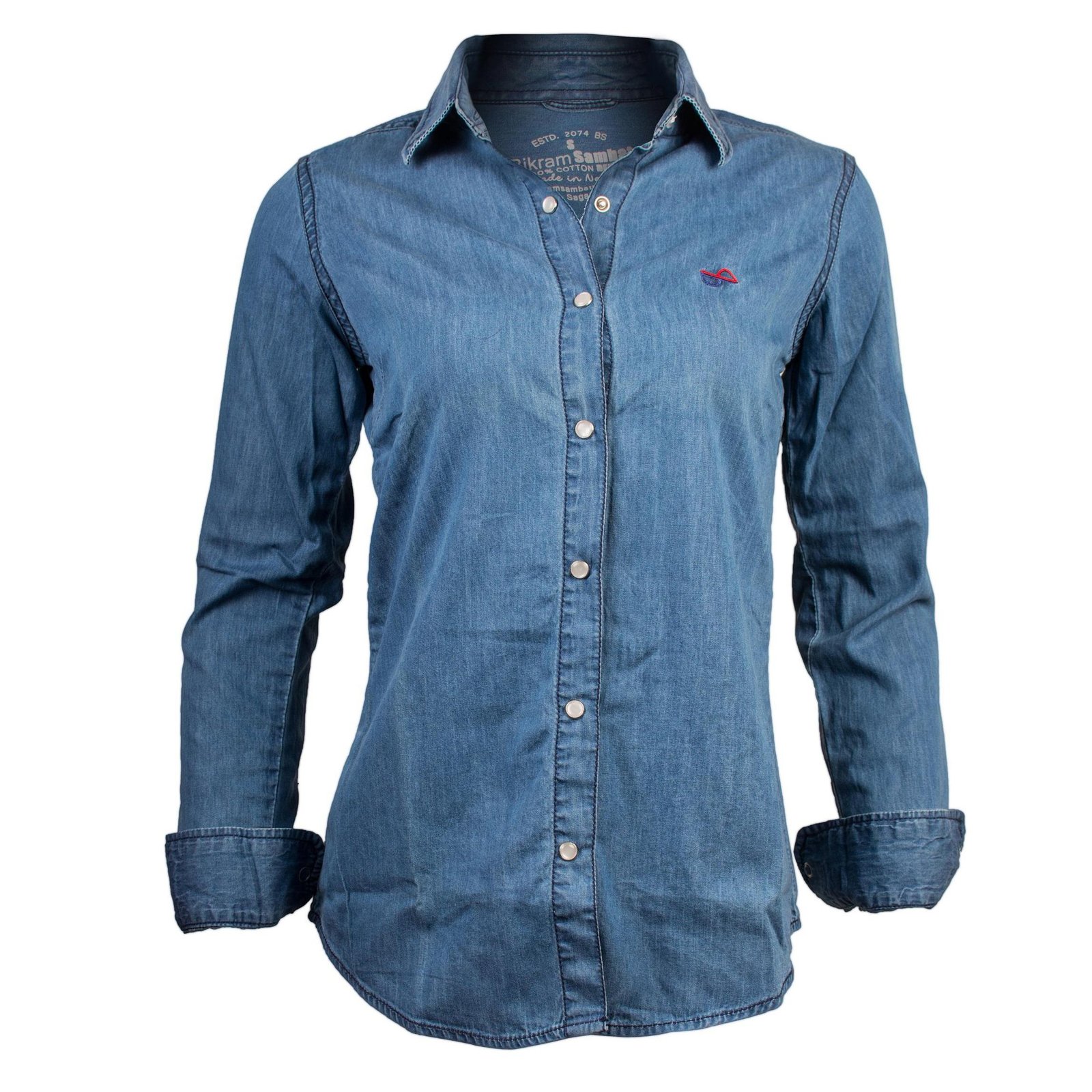 Tunic Denim No Pocket Shirt For Women