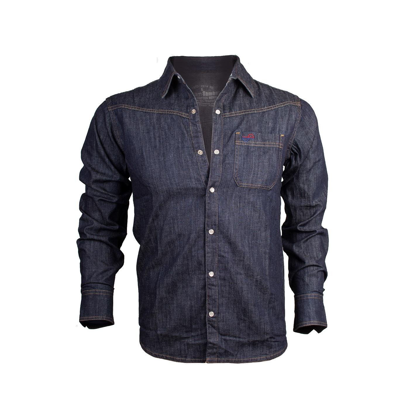 Tunic Denim Single Pocket Shirt For Men